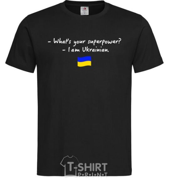 Мужская футболка Superpower Ukrainian Черный фото