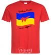Men's T-Shirt The ghost of Kyiv is my hero red фото