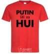 Men's T-Shirt Putin idi na hui red фото