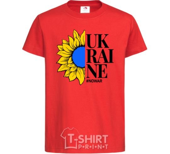 Детская футболка UKRAINE no war Красный фото
