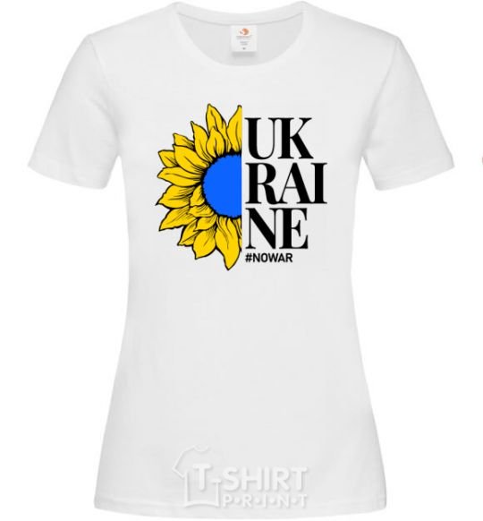 Women's T-shirt UKRAINE no war White фото