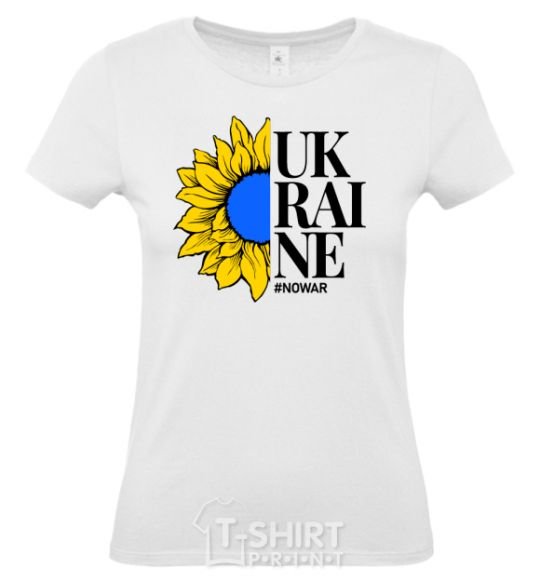 Women's T-shirt UKRAINE no war White фото