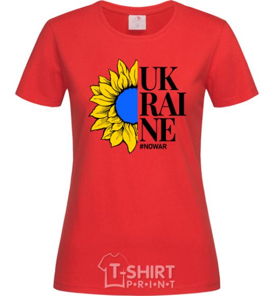 Women's T-shirt UKRAINE no war red фото