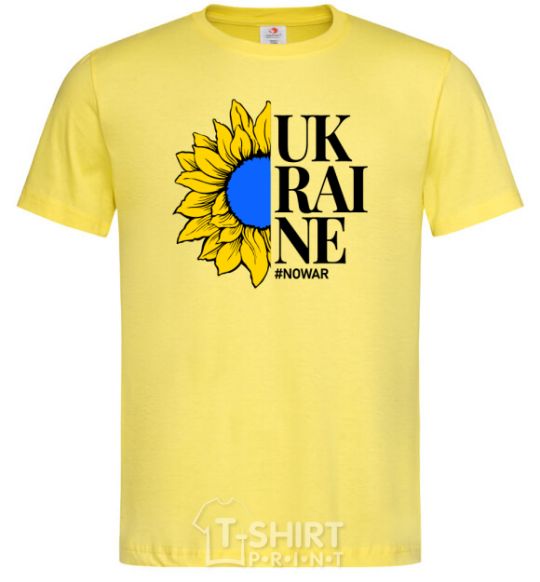Men's T-Shirt UKRAINE no war cornsilk фото