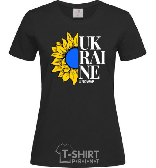 Women's T-shirt UKRAINE no war black фото