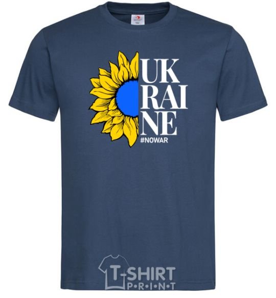 Men's T-Shirt UKRAINE no war navy-blue фото