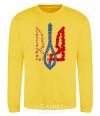 Sweatshirt Coat of arms in flowers yellow фото