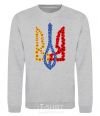 Sweatshirt Coat of arms in flowers sport-grey фото