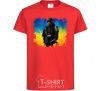 Kids T-shirt A fighter of Ukraine red фото