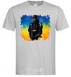 Men's T-Shirt A fighter of Ukraine grey фото