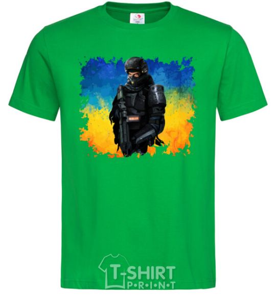 Men's T-Shirt A fighter of Ukraine kelly-green фото