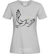 Women's T-shirt The Dove of Peace of Ukraine grey фото