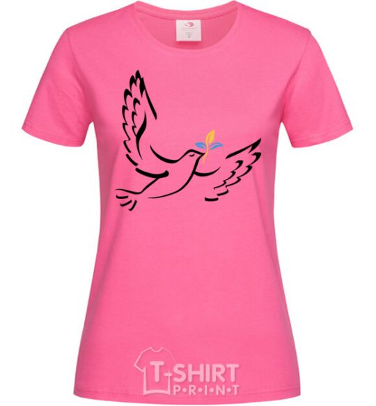 Women's T-shirt The Dove of Peace of Ukraine heliconia фото