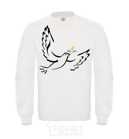 Sweatshirt The Dove of Peace of Ukraine White фото