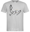 Men's T-Shirt The Dove of Peace of Ukraine grey фото