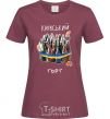 Women's T-shirt Kyiv cake burgundy фото