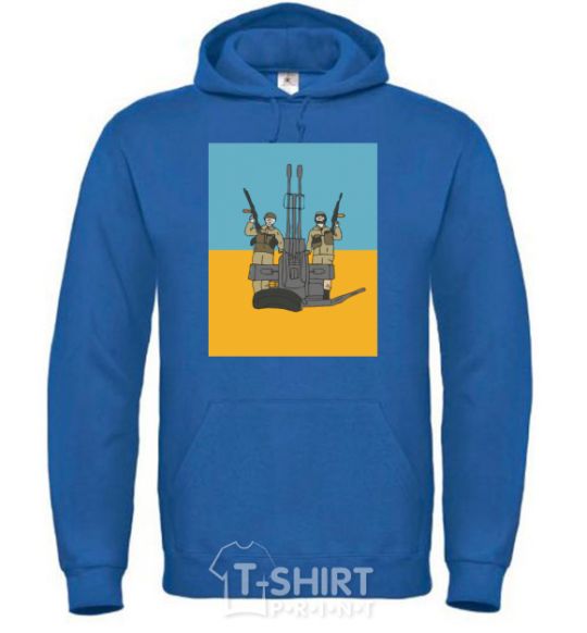 Men`s hoodie ARMED FORCES OF UKRAINE royal фото