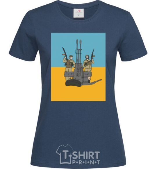 Women's T-shirt ARMED FORCES OF UKRAINE navy-blue фото