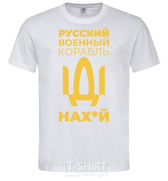 Men's T-Shirt Russian warship White фото
