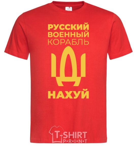 Men's T-Shirt russian ship uncensored red фото