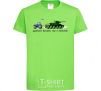 Kids T-shirt Good evening, we are from Ukraine A tractor pulls a tank orchid-green фото