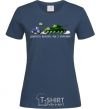 Women's T-shirt Good evening, we are from Ukraine A tractor pulls a tank navy-blue фото