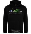 Men`s hoodie Good evening, we are from Ukraine A tractor pulls a tank black фото