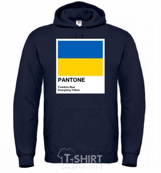 Мужская толстовка (худи) Pantone Український прапор Темно-синий фото