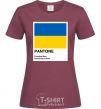 Women's T-shirt Pantone Ukrainian flag burgundy фото