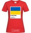 Women's T-shirt Pantone Ukrainian flag red фото