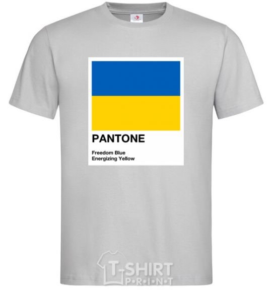 Мужская футболка Pantone Український прапор Серый фото