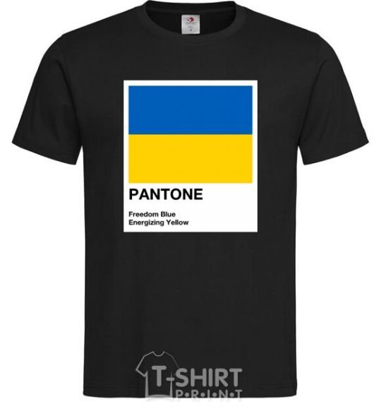 Мужская футболка Pantone Український прапор Черный фото