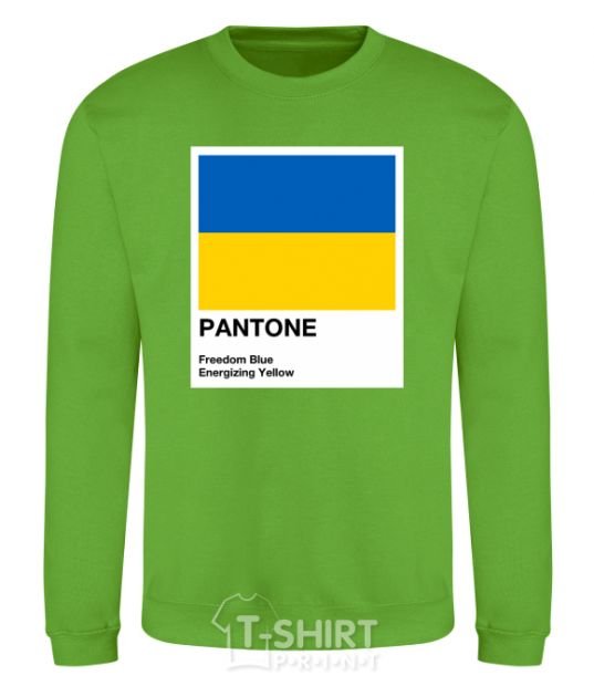 Sweatshirt Pantone Ukrainian flag orchid-green фото