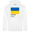 Men`s hoodie Pantone Ukrainian flag White фото