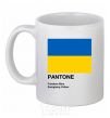Ceramic mug Pantone Ukrainian flag White фото