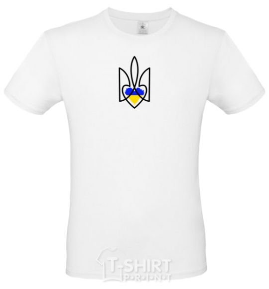 Men's T-Shirt Emblem with a heart White фото