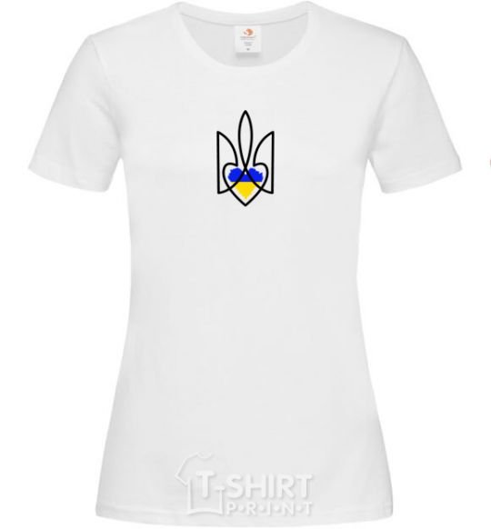Women's T-shirt Emblem with a heart White фото