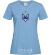 Women's T-shirt Emblem with a heart sky-blue фото