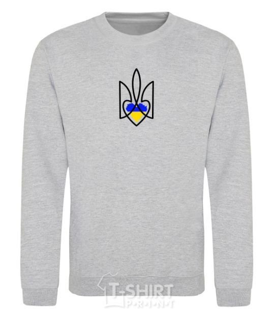 Sweatshirt Emblem with a heart sport-grey фото