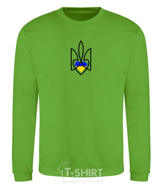 Sweatshirt Emblem with a heart orchid-green фото