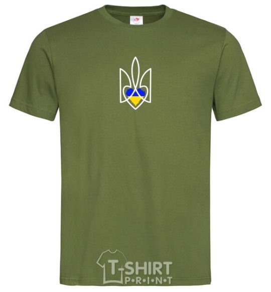 Men's T-Shirt Emblem with a heart millennial-khaki фото
