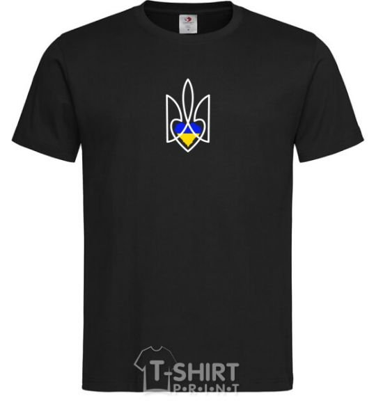 Men's T-Shirt Emblem with a heart black фото