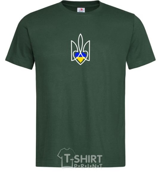 Men's T-Shirt Emblem with a heart bottle-green фото