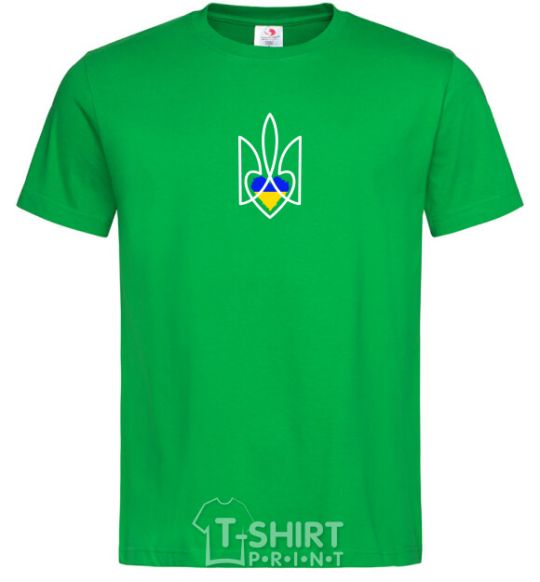 Men's T-Shirt Emblem with a heart kelly-green фото