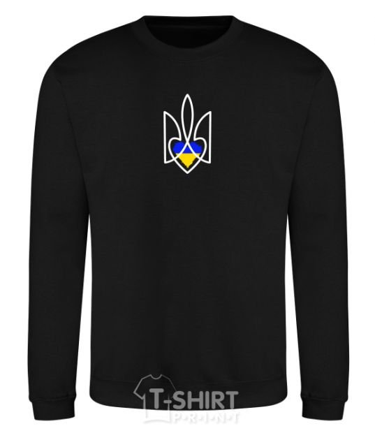 Sweatshirt Emblem with a heart black фото