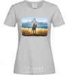 Women's T-shirt Stamp of Ukraine grey фото