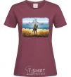 Women's T-shirt Stamp of Ukraine burgundy фото