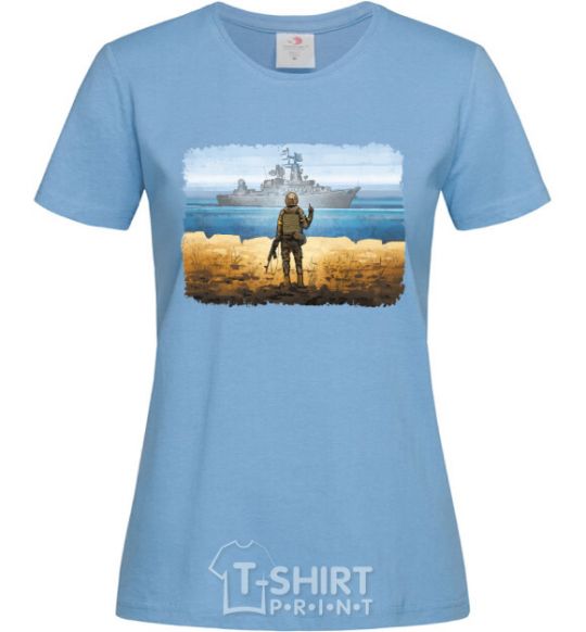 Women's T-shirt Stamp of Ukraine sky-blue фото