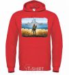 Men`s hoodie Stamp of Ukraine bright-red фото