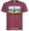 Men's T-Shirt Stamp of Ukraine burgundy фото